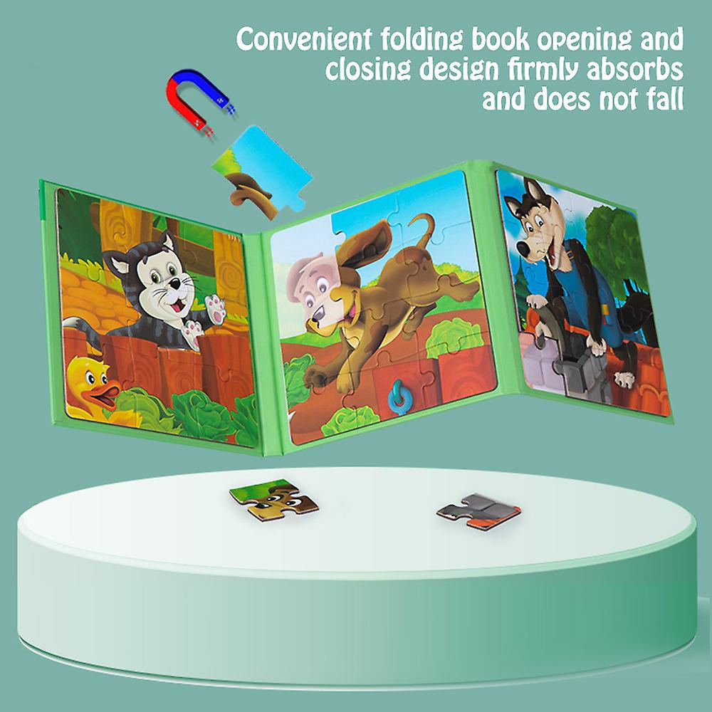 3in1 Magnetic Animal Jigsaw Puzzle - Step 1