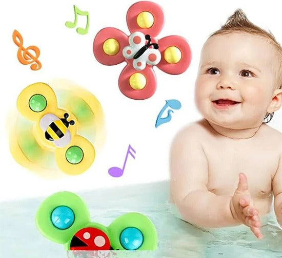 Suction Cup Activity Spinner Toy 3 pieces - 329