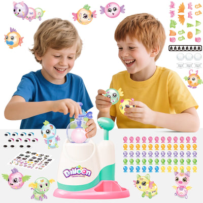 Ballons gonflables jouets à presser, jouets Kawaii Squishies pour fêtes d'enfants de 4 à 8 ans et de 8 à 12 ans, recharges de Squishy qui brillent dans le noir - Kit de fabrication de Squishy DIY