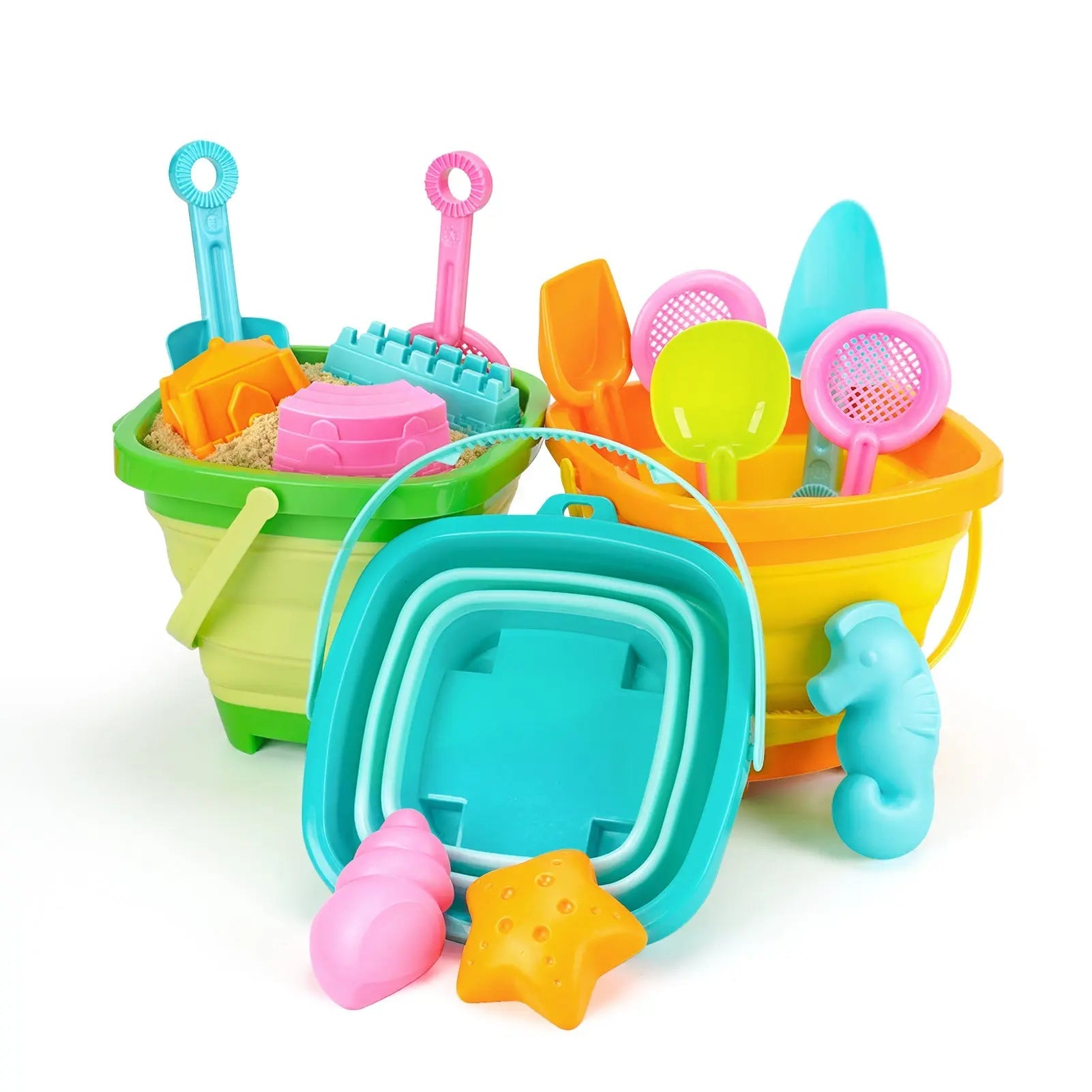 Ensemble de 30 jouets de plage pliables pour enfants de 3 à 10 ans