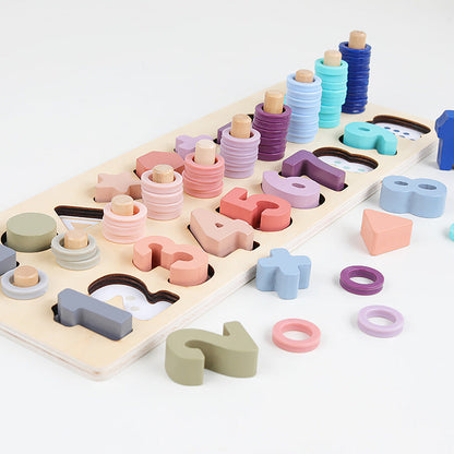 Montessori Puzzle With Numbers and Shapes