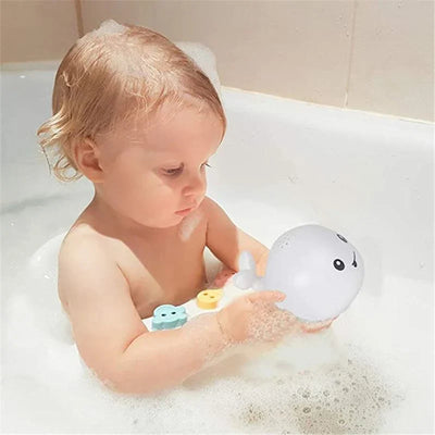 Fidtoy Whale Bath Toy Sprinkler with Lights for Babies