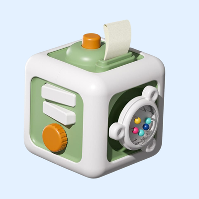 Fidtoy Montessori Busy Cube Sensory Toy for Toddlers 6-in-1 Activity