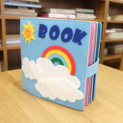 Fidtoy Livre d'activités Montessori pour tout-petits | Jouet sensoriel calme avec 12 activités
