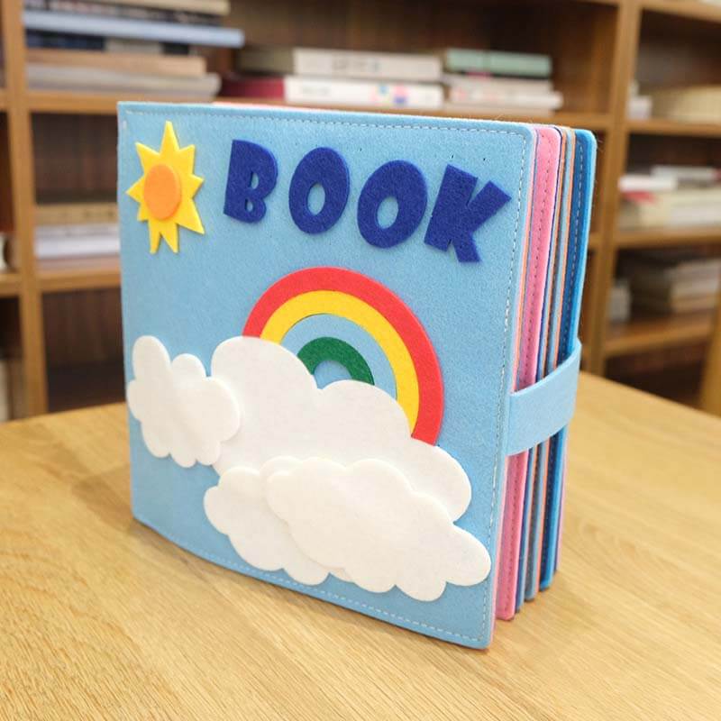 Fidtoy Livre d'activités Montessori pour tout-petits | Jouet sensoriel calme avec 12 activités