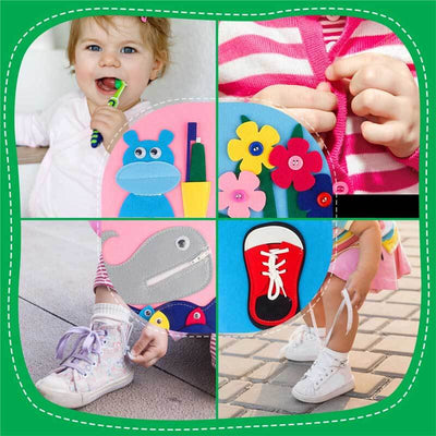Fidtoy Livre d'activités Montessori pour tout-petits | Jouet sensoriel calme avec 12 activités