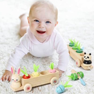 Carrot Pulling Rabbit Trailer