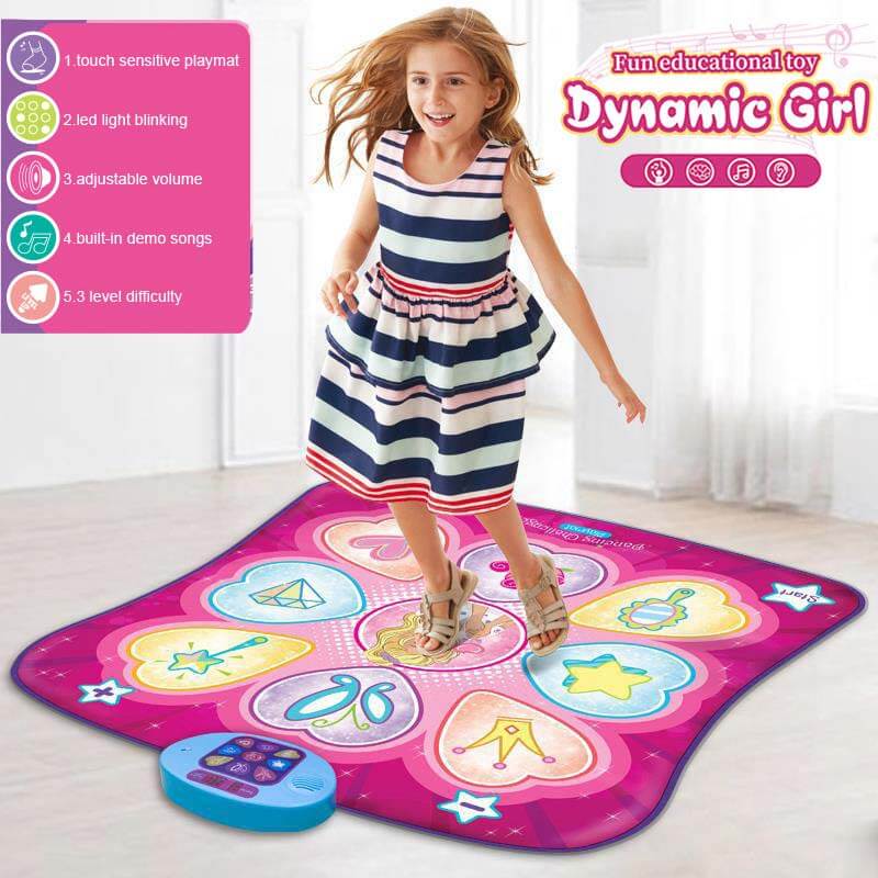 Fidtoy Tapete de Baile Interactivo con Música LED para Niños de 3 a 10 Años – Alfombra de Ejercicio