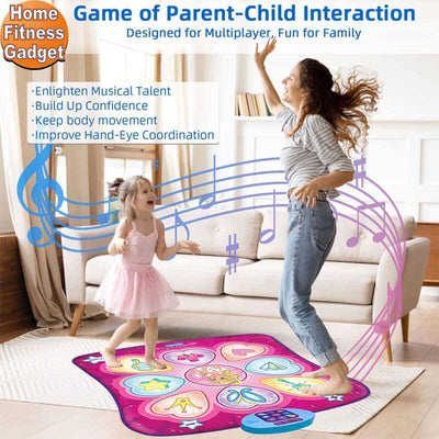 Fidtoy Tapete de Baile Interactivo con Música LED para Niños de 3 a 10 Años – Alfombra de Ejercicio