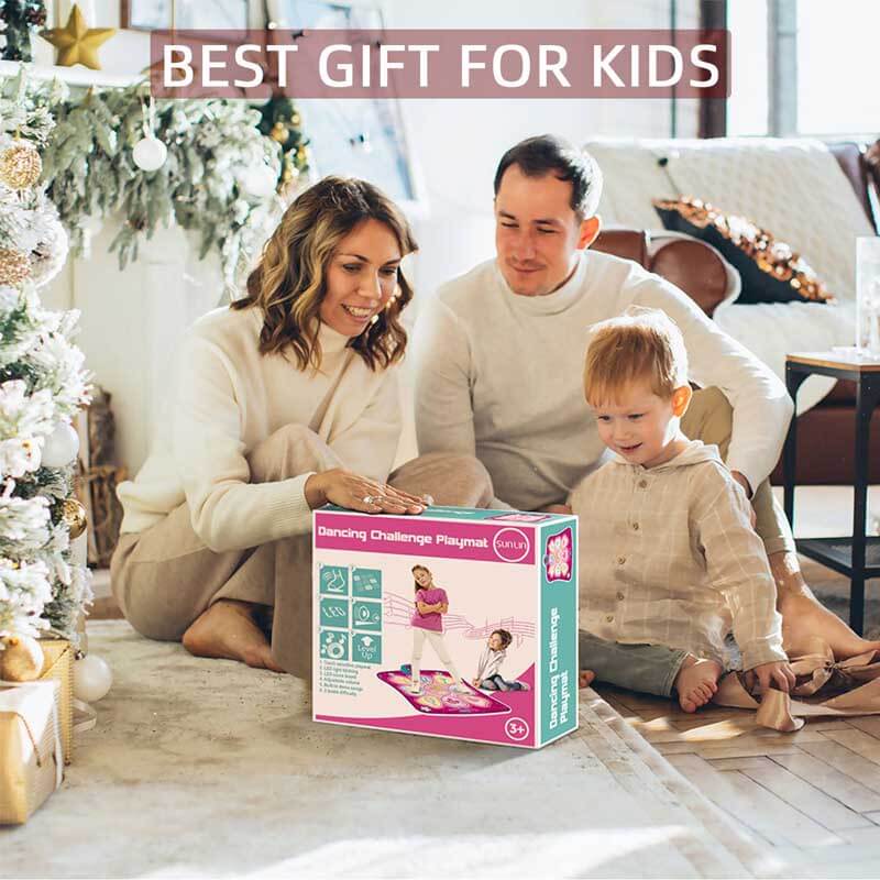 Fidtoy Tapete de Baile Interactivo con Música LED para Niños de 3 a 10 Años – Alfombra de Ejercicio