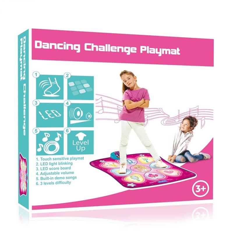Fidtoy Tapete de Baile Interactivo con Música LED para Niños de 3 a 10 Años – Alfombra de Ejercicio