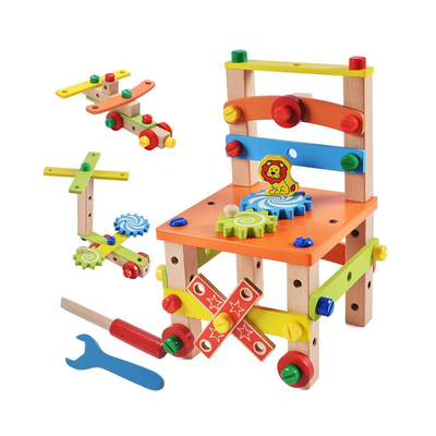 Fidtoy Wooden Chair Building Set Montessori Construction Toy