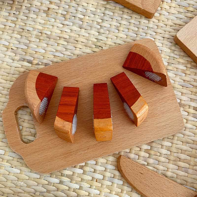 Fidtoy Accessoires de cuisine en bois – Ensemble de cuisine de 15 pièces pour les tout-petits