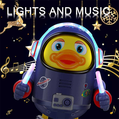 Fidtoy Space Duck Musical Toy for Toddlers | Interactive LED & Music Sensory Learning
