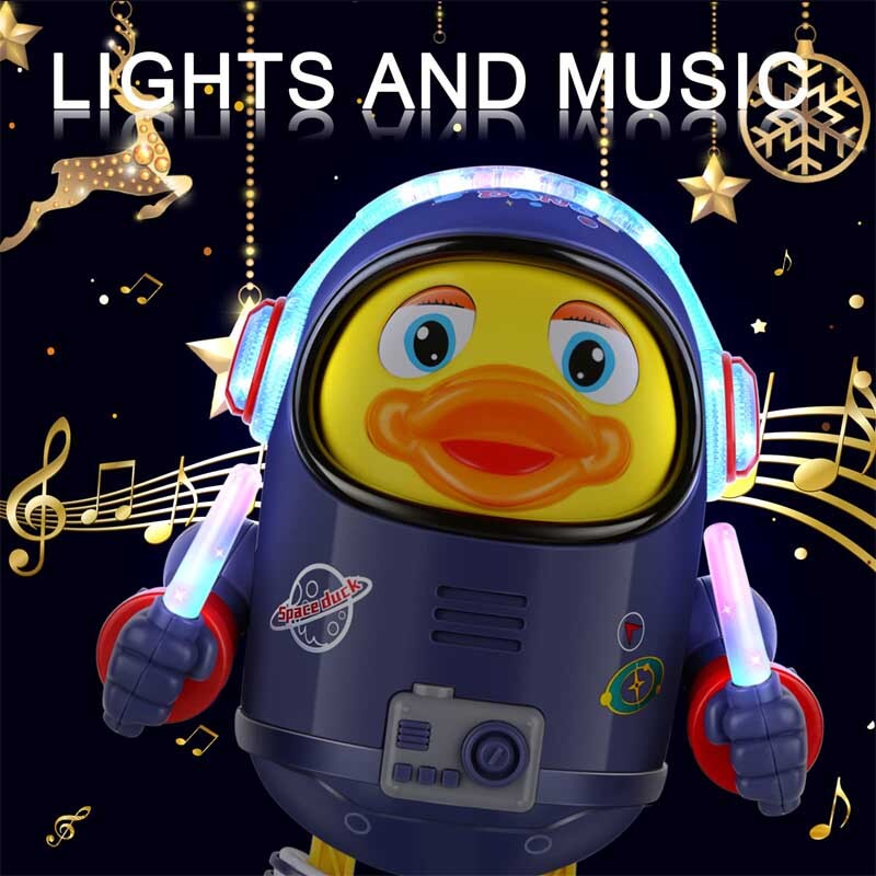 Fidtoy Space Duck Musical Toy for Toddlers | Interactive LED & Music Sensory Learning