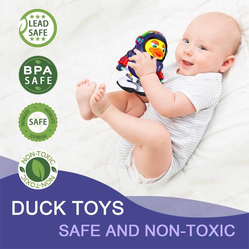 Fidtoy Space Duck Musical Toy for Toddlers | Interactive LED & Music Sensory Learning