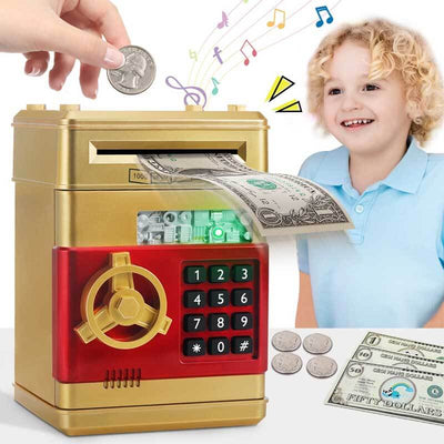 Fidtoy Cute Piggy Bank for Girls | Educational Mini ATM Toy for Kids to Learn Saving at Home