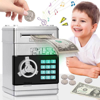 Fidtoy Cute Piggy Bank for Girls | Educational Mini ATM Toy for Kids to Learn Saving at Home