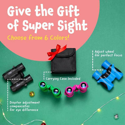Fidtoy Kids Binoculars 8×21 | Small Outdoor Exploration Toy for Ages 3–12