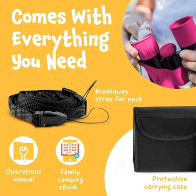 Fidtoy Kids Binoculars 8×21 | Small Outdoor Exploration Toy for Ages 3–12