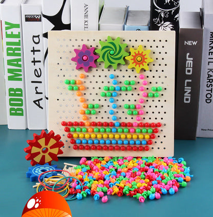 Standard Wooden Mosaic Beads Pegs Board