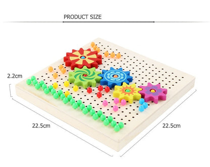 Standard Wooden Mosaic Beads Pegs Board