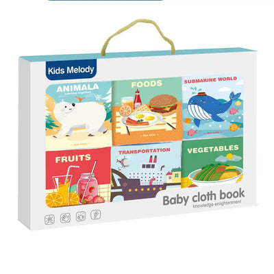 Fidtoy Baby Crinkle Cloth Books 6 Pack Early Learning Set