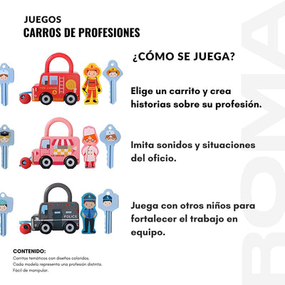 CARROS DIDÁCTICOS DE PROFESIONES - JUEGO DIDÁTICO