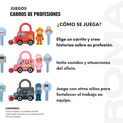 CARROS DIDÁCTICOS DE PROFESIONES - JUEGO DIDÁTICO
