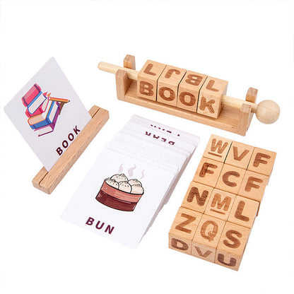 Wooden Number matching / Word Pair Learning Mathematics toys Open ended wooden toys