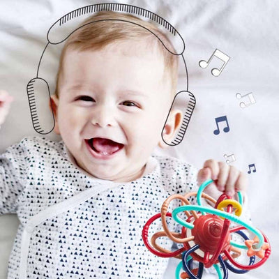 Fidtoy Baby Teething Toy for Newborns & Toddlers | Sensory Development & Fine Motor Skill | BPA-Free Quiet Play & Travel