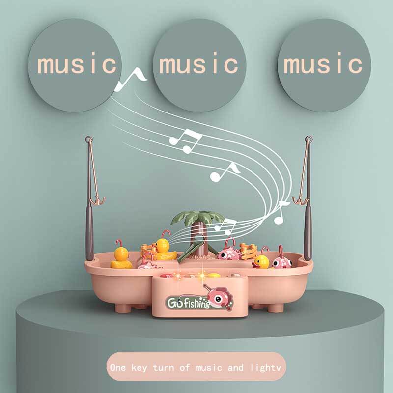 Fidtoy Jeu de Pêche Électronique pour Tout-Petits | Jouet de Bain et de Piscine avec Canards et Musique