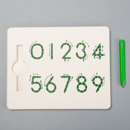 Number Magnetic Beads Tracing Board with Pen