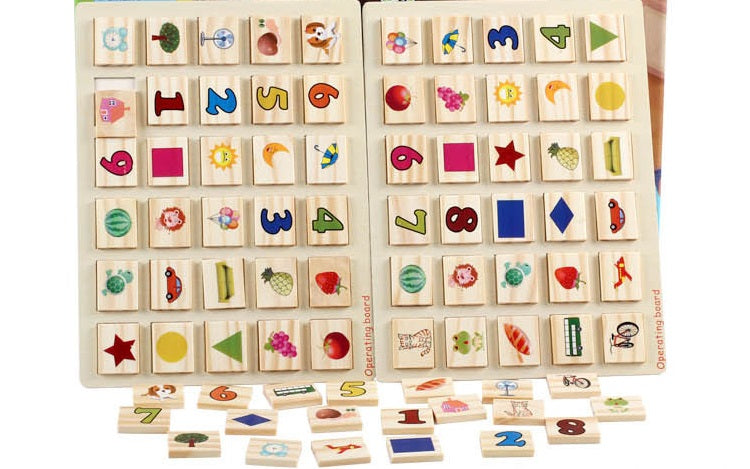 Category Sorting Memory Matching Game Montessori inspired Kids Wooden toys