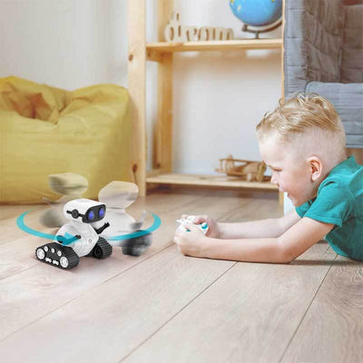 Fidtoy RC Robot Toy for Kids Remote Control Robot with LED Eyes Music Voice Interactive Dancing Robot Rechargeable Educational Toy