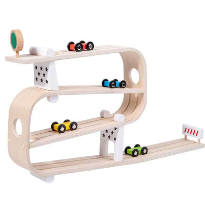 Fidtoy Wooden Ramp Racer Toy for Kids - Interactive Learning Toy