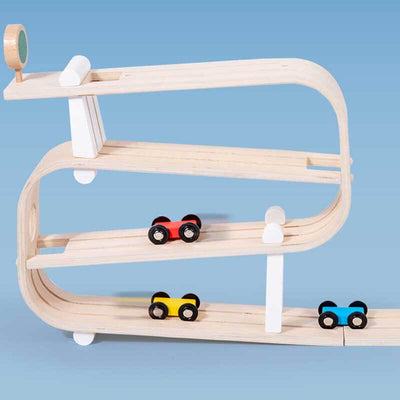Fidtoy Wooden Ramp Racer Toy for Kids - Interactive Learning Toy
