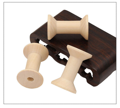 Montessori NATURAL Loose parts Bobbin Bundle of 5 Wooden Toy