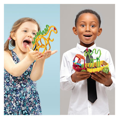 Fidtoy 3D Soft Twister Rods Building Stick Set 85 Pieces