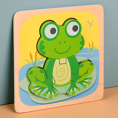 Jeu de Puzzles en Bois Épais MiniMind™ - Jouets d'Apprentissage Montessori pour Tout-Petits