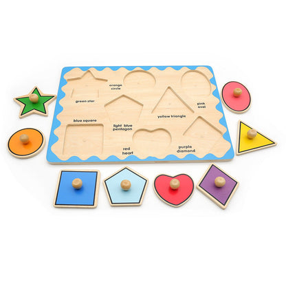 Geometric Shapes and Colour Sorting Puzzle Board