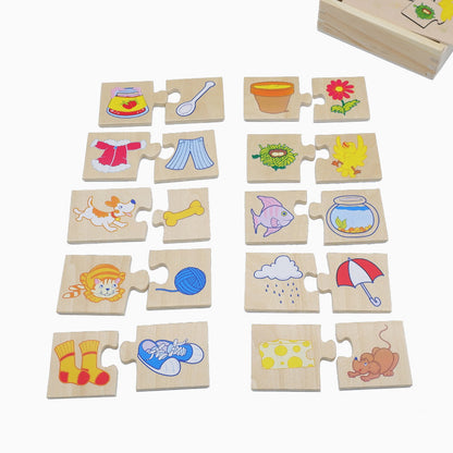 Wooden Logic Thinking and Category Sorting Brain Training Puzzle With Tray