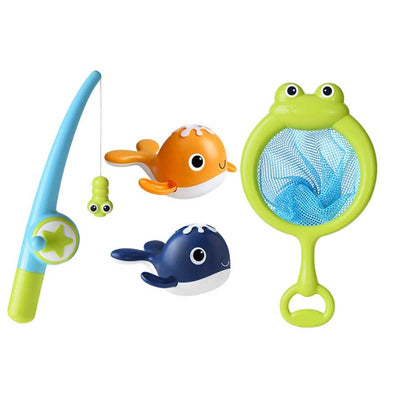 Fidtoy Jouet de Bain Bébé Kit de Pêche Magnétique Baleine Jeu d'Eau