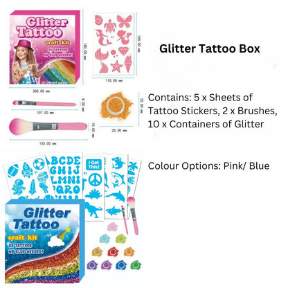 Kids DIY Glitter Tattoo Set Party Craft Kit