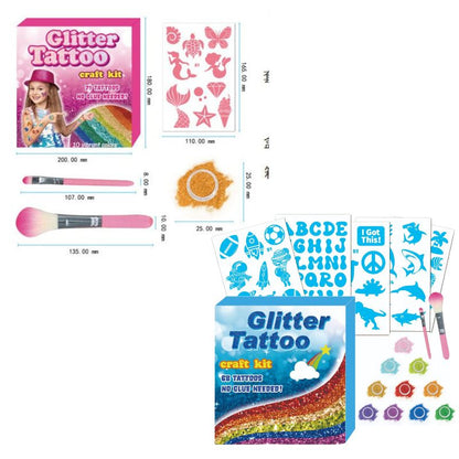 Kids DIY Glitter Tattoo Set Party Craft Kit