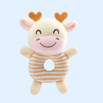 Fidtoy Snuggle & Shake Rattle Friend Peluche Hochet pour Bébé, Jouet Sensoriel pour Nouveau-né