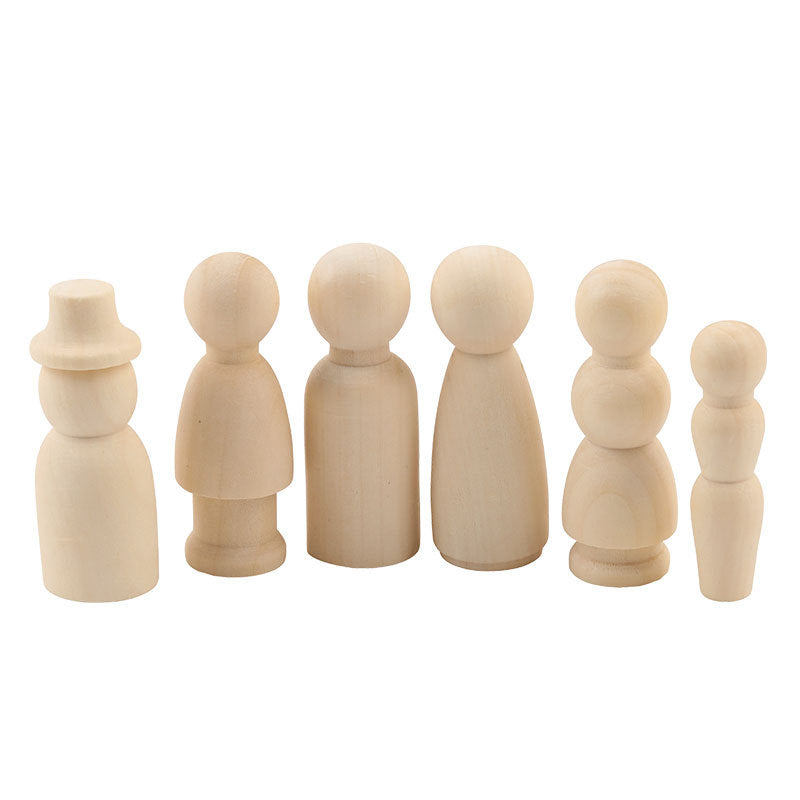 Set of 55 Wooden Peg Leg Dolls Loose Parts accessories Craft DIY BIG Bundle