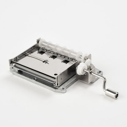 15 Note Hand Crank Music Box Mechanism with 18 sheets