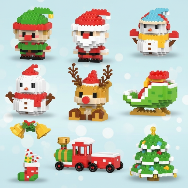 HolidayBlocks – Vrolijk & Decoratief – Kerst Mini Bouwstenen