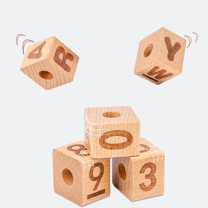 Wooden Number matching / Word Pair Learning Mathematics toys Open ended wooden toys
